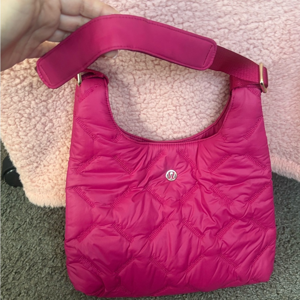 Lululemon Athletica Vibrant Pink Quilted Shoulder Bag